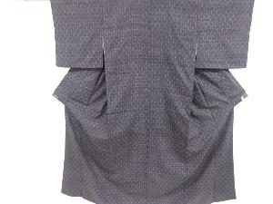 リサイクル　抽象模様織出し手織り紬着物